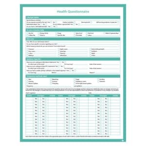 Client Health Questionnaire for Hair Removal 50pk